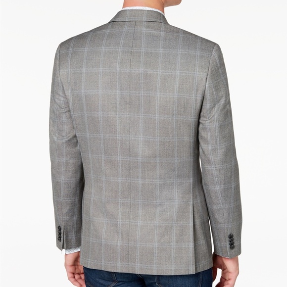 MICHAEL Michael Kors Men's Burgundy Plaid Coat - Picture 3 of 7